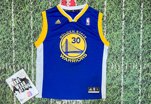 Stephen Curry Adidas Golden State Warriors Basketball Jersey M Kid Nba 5857
