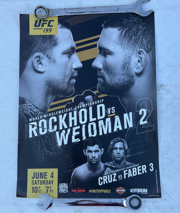 UFC 199 Fight Poster (24x18) - Luke Rockhold vs Michael Bisping 2 Cruz Faber