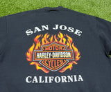 vintagE San Jose California harley davidson Sweater Sz L Hd Y2K Bob Dron 6921