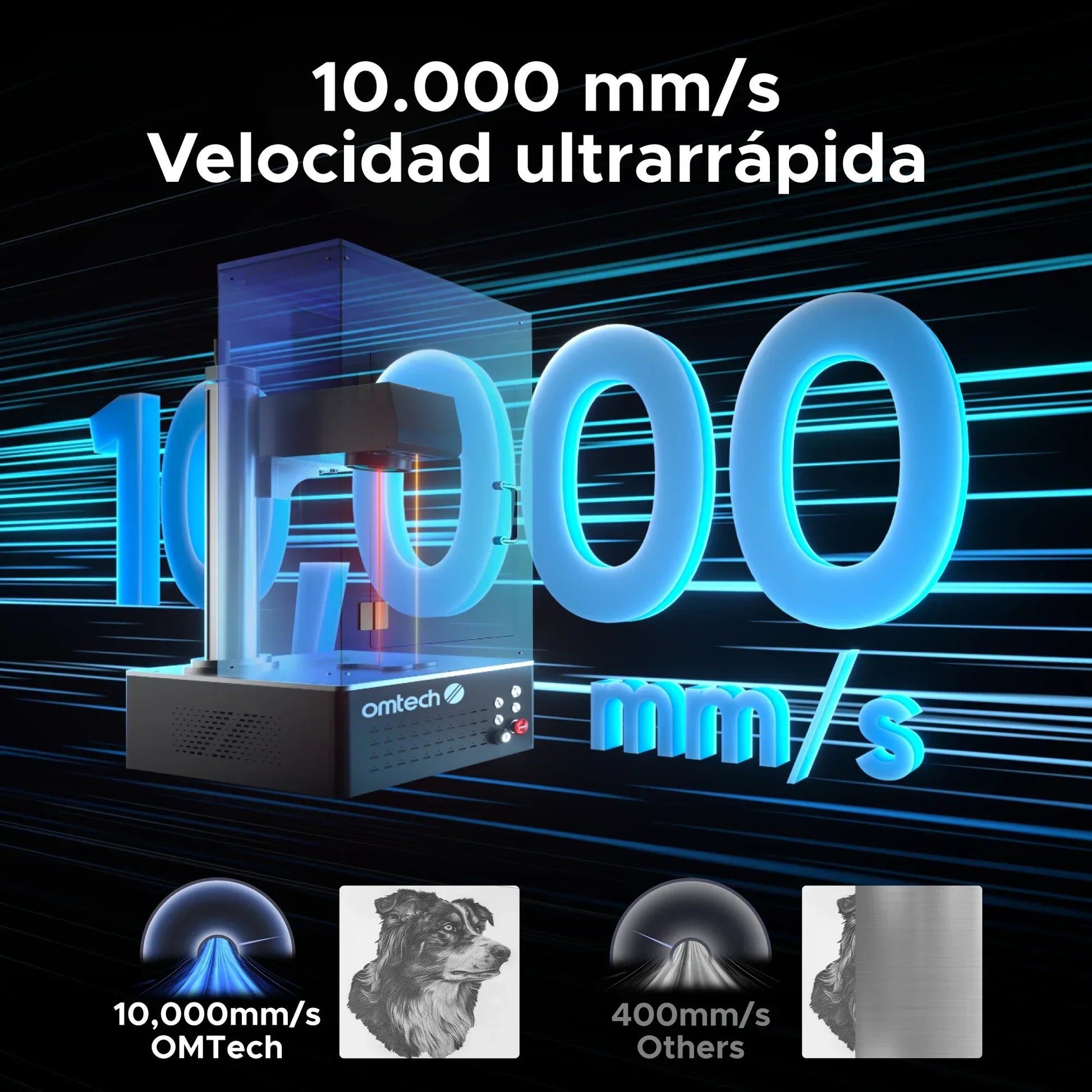 50W Marcador Láser de Fibra para Marcado en Metales, Enfoque automático | F50C