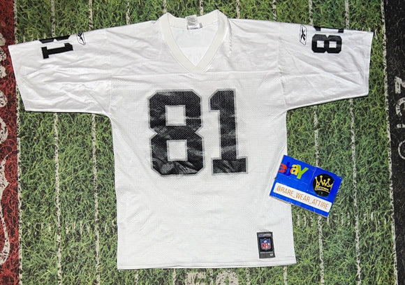 Football Tim T Brown Oakland Raiders Jersey Reebok Pro Line M #81 NFL