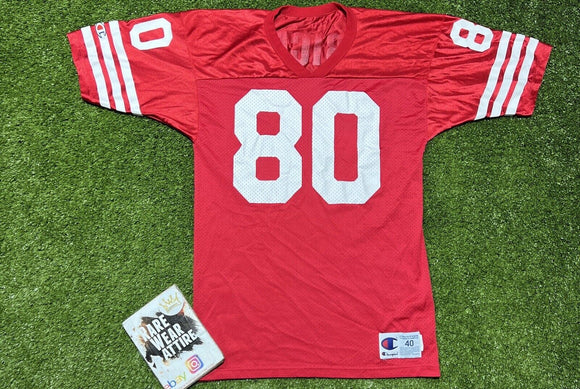 49ers nfl football Jerry Rice Champion san fransisco niners Jersey sz 40 7050