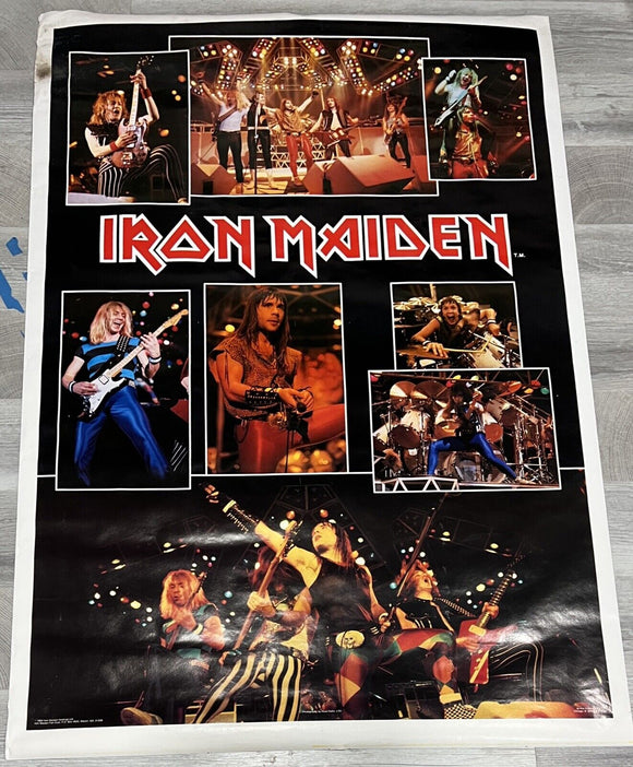 Iron Maiden vintage Original Concert poster live 1984 VERY RARE large 60 x 40