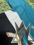 Kids 4/7 San Jose Sharks Jersey teal white black Stadium shark hockey Reebok