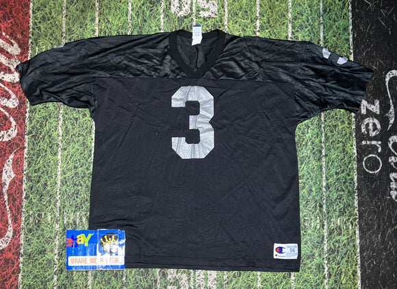 Oakland Raiders Jeff George #3 NFL Football Jersey Champion Sz 56 8186