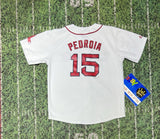 MLB MAJESTIC BOSTON RED SOX DUSTIN PEDROIA BASEball JERSEY Sz M Kids