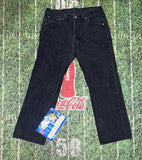 LEVI'S 501 MENS JEANS W34 L30 VINTAGE BLack DENIM MADE IN Haiti 90s