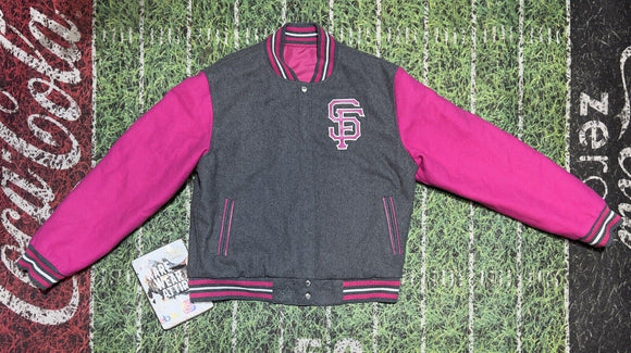 San Francisco Giants Mlb Jacket Xl Pink Jeff Hamilton Teen Baseball