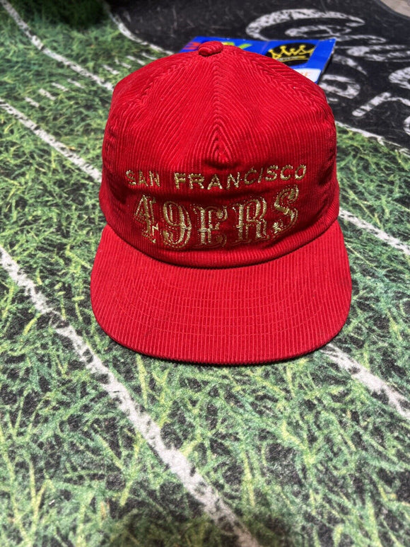 San Francisco 49ers Vintage 1980s Corduroy SnapBack Hat nfl football