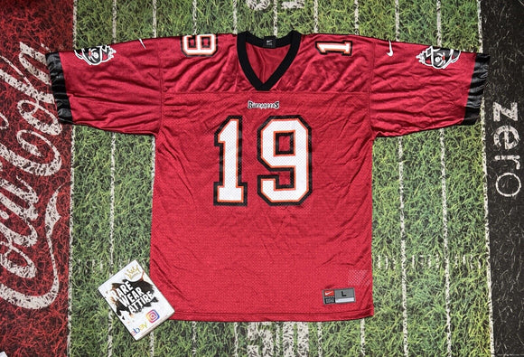 Nike Keyshawn Johnson #19 Tampa Bay Buccaneers NFL Football Jersey sz L 4522