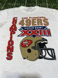 L 1988 San Francisco SF 49ers Super Bowl XXIi Champions Shirt *Rare Niners 8241