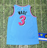 Dwyane Wade #3 Miami Heat Vice Wave Blue nba basketball Nike Jersey 48