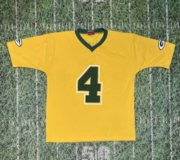 Green Bay Packers Jersey Brett Favre L Yellow NFL Football sport 8313