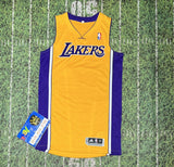 Los Angeles Lakers Blank  Adidas Authentic Jersey Sz M Rev 30 NBA Basketball