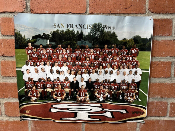 2007 Team Photo Original Yary SF 49ers NFL Jersey Football Poster