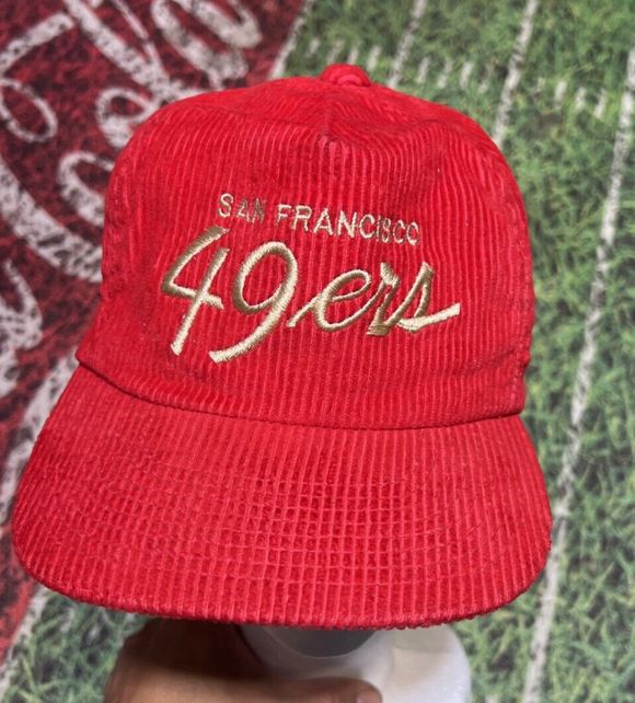 Vtg Sports Specialties The Cord San Francisco 49ers Corduroy Football Nfl Hat