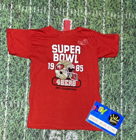 M 1985 San Francisco SF 49ers Super Bowl nfc Champions Shirt *Rare Niners sports