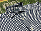 Men's Polo Ralph Lauren Blue Plaid Long Sleeve Button Down Dress Shirt L 7538