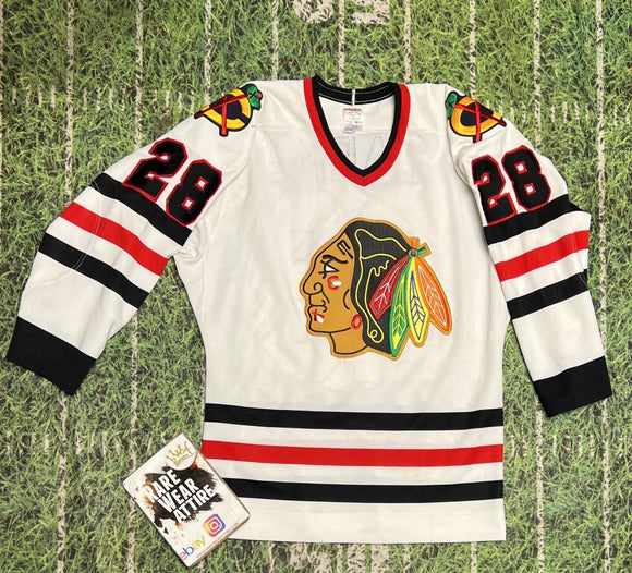 1987 Steve Larmer Chicago Blackhawks CCM Pinhead Hockey Nhl Jersey