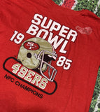 M 1985 San Francisco SF 49ers Super Bowl nfc Champions Shirt *Rare Niners sports