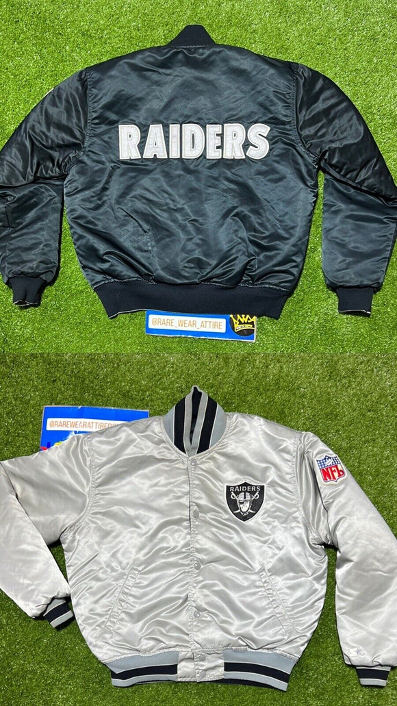 Reversible Nfl Football Vtg 90s Raiders Starter Jacket SZ L Oakland Las Vegas