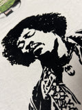 Jimi Hendrix Black Ringer L Hybrid Tees Rock