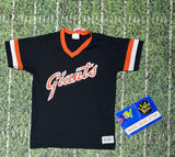 Bsball 70's SF Giants Orange MLB Medalist Sand-Knit Jersey Kid L 8752