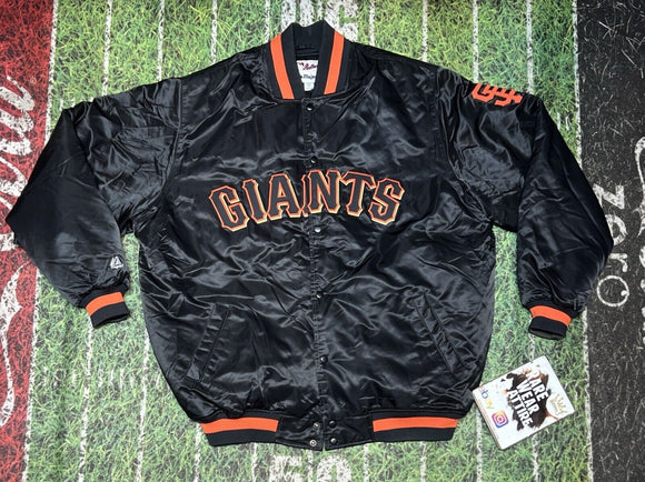 2014 Majestic San Francisco Giants Jacket Satin  BASEBALL 2x MLB