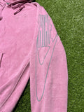 7369 Nike Just Do It Spelled Out Pink Face Swoosh Sweater Hoodie Long Sleeve