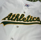 baseball Majestic Oakland Athletics A’s MLB Jersey Sz M Kid Bobby Crosby