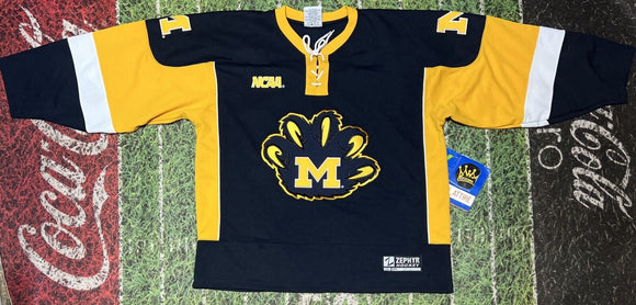 NCAA VINTAGE ZEPHYR MICHIGAN WOLVERINES HOCKEY JERSEY MEN'S SIZE 48 Pro 33