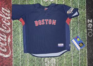 07 World Series BOSTON RED SOX MLB Majestic Jersey Sz XXL Practice Baseball