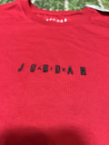 Michael Jordan Air Shirt Extra Large Red Spell out Nike Jumpman Short Sleeve Men