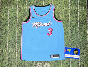 Dwyane Wade #3 Miami Heat Vice Wave Blue nba basketball Nike Jersey 48