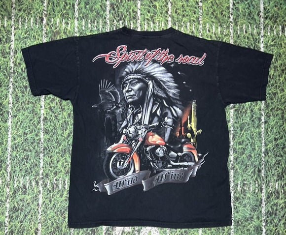 Spirit of The Road Motorcycle Biker T Shirt Harley Xl Wild Wind 8378