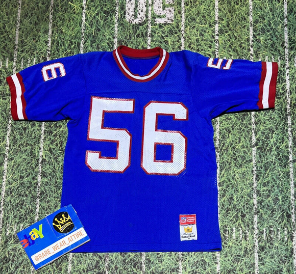 Football Sand NFL New York Giants Lawrence Taylor Blue Football Jersey M 8123