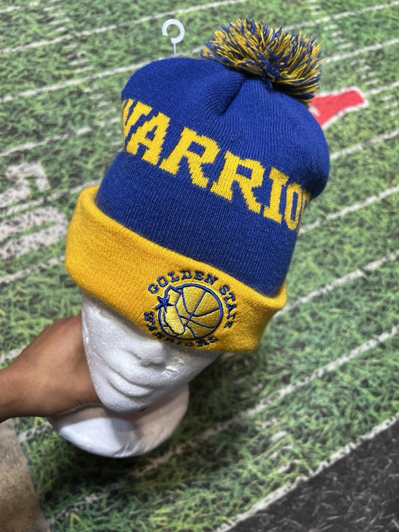 Golden State Warriors New Era Stocking Cap,nba Basketball Beanie Hat Pom Pom