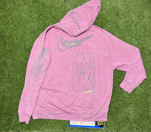 7369 Nike Just Do It Spelled Out Pink Face Swoosh Sweater Hoodie Long Sleeve