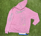 7369 Nike Just Do It Spelled Out Pink Face Swoosh Sweater Hoodie Long Sleeve