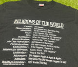 Vintage Fruit of the Loom Religions Parody T-Shirt Men Sz M 7254