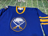 Buffalo Sabres Vintage CCM Slug Hockey NHL Jersey Sz L hockey 6387