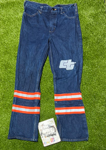 Caltrans Safety High Visibility Blue Jeans Pants 34x30 CALPIA CT Made USA 6931