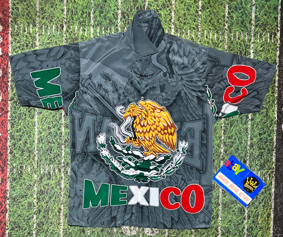 Mexico Flag Jersey Home Shirt 2002 Ibeu xl custom y2k