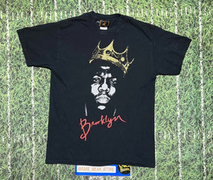 VTG The Notorious BIG Biggie Smalls Big Face Rap Tee Brooklyn Mint T Shirt Sz M