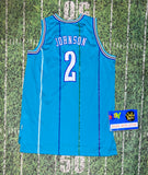 Charlotte Hornets HWC Larry Johnson Jersey 2 Adidas NBA Hardwood basketball 8284