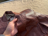 El Venado Leather Sz 46 Xl Jacket 70s Ox Blood Vintage