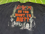 Vintage 2006 Slayer Do You Want To Die Logo T Shirt 2x Hanes 5688 Rock