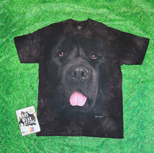 The Mountain Dog Black Lab Face T-Shirt Men's Xl Short Sleeve Tie Dye Black 5808