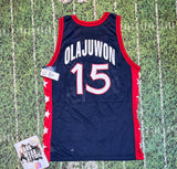 Vintage Hakeem Olajuwon Rockets USA Champion Jersey Nba Basketball Sz 44 5874