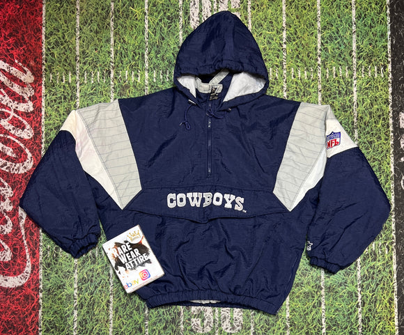 VTG 90s NFL DALLAS COWBOYS L football STARTER Pro pull Puffer Jacket C –  Rare_Wear_Attire